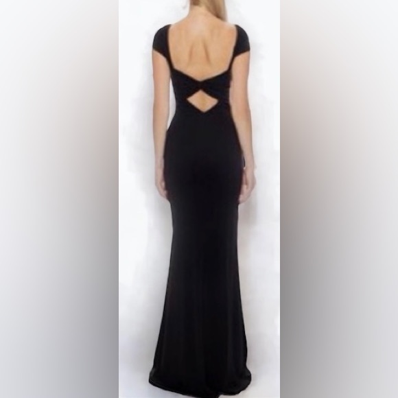 New Katie May x BHLDN Madison 0 2 6 12 Black Bow Back Long Maxi Bridesmaid Gown - Picture 8 of 11
